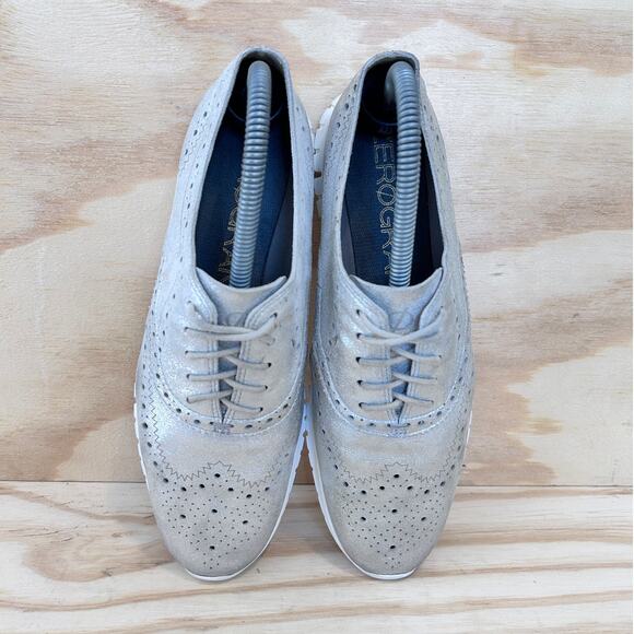 Cole Haan - ZeroGrand Wingtip - Oxford Sneakers- Silver - Women's - 8.5B -W10445 - Picture 7 of 9